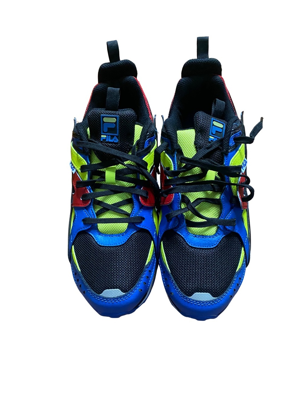 Fila Sandenal Black Blue Yellow Sneakers Men’s Size 8.5